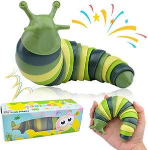 Cevioce Sensory Slug Fidget Toys,Fidget Slug Toys for Adults & Kids Party Favors,1 PC Cute Autism Sensory Toys for Autistic Children,Toddler Toys Age 1+,Travel Toys for 1+ Year Old （Green）