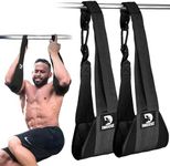 DMoose Fitness Hanging Ab Straps for Pull Up Bar & Core Strength Training - Thick Padded Arm Strap for Ab Swing with 2 Rust-Resistant Carabiners - Pull Up Straps for Ab Workouts at Home and Gym