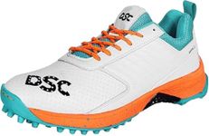 DSC Jaffa 22 Cricket Shoes for Men and Boys UK-9 White-Orange