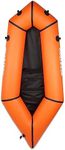 WONITAGO Packraft TPU Inflatable Travel Kayak with Soft Seat Lightweight Packrafts for Flat Water Rafting/Bicycle Drifting/Litewater Dinghy, 1 Person, 6.8Ft, Orange