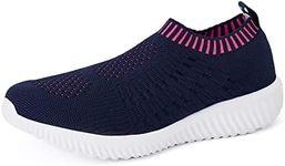 TIOSEBON Women's Athletic Walking Shoes Casual Mesh-Comfortable Work Sneakers 6.5 US Navy