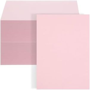 200 Sheets 5x7" Cardstock Paper Blank 250gsm/92 lb Thick Paper Heavyweight Cardstock Sheets Printable Cards Stock Paper for Printer, Wedding Invitations, Greeting Cards, Postcards, Photos(Light Pink)