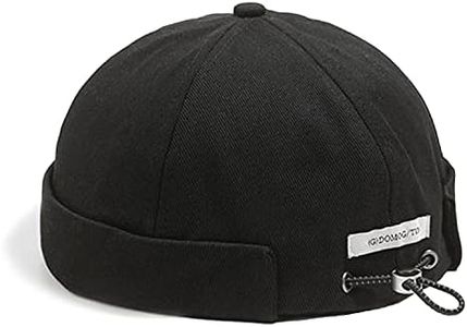 CLAPE Watch Cap Unique Work Beanie Docker Leon Brimless Hat Rolled Cuff Harbour Hat (CT15-Black)