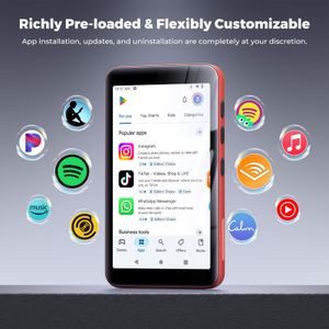 innioasis 160GB MP3 Player – Red High-Capacity Portable Music Player