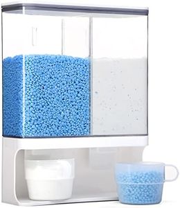 Conwomin Laundry Dispenser, Wall Mounted Laundry Dispenser with 2 Cups, Laundry Container (105 oz)