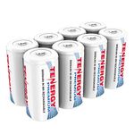 Tenergy Premium Rechargeable C Batteries, High Capacity 5000mAh NiMH C Size Battery, C Cell Battery, 8-Pack