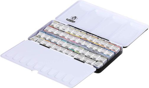 SCHMINCKE Horadam 48 Half Pan Watercolor Set – Aluminum Tin, Germany