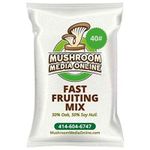 MushroomMediaOnline: Fast Fruiting Pellets, aka Masters Mix (50% Oak and 50% Soy) - Ideal and Fast-Growing Substrate for Mushroom Cultivation, Oyster Mushrooms, Shiitake, and More (40, Pounds)