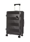 American Tourister Bayview 67Cm Polycarbonate Black Unisex Check In Zip Closure Hard Suitcase - Spinner