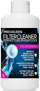 Pro-Kleen 1L of Hot Tub, Pool & Spa Filter Cartridge Cleaner - Improves Efficiency of Filter - Suitable for All Hot Tubs, Pools & Spas - Deeply Cleans and Removes Oils, Grease and Minerals