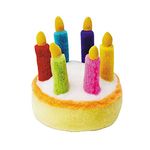 MultiPet MU27183 Plush Musical Birthday Cake Dog Toy, 5.5-Inch