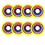 Sh Atom Poison Original Quad Roller Skating Wheels for Shoes, 78A Hardness (Yellow, 65 mm) - Set of 8