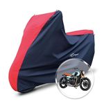 Neodrift 'SuperMax' Bike Cover Suitable for Triumph Street Twin (All-Weather Motorcycle Protection, Water & UV Resistant, Dustproof, Windproof) (Colour: Red - Black)