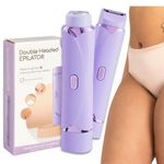 VIFERA 2-in-1 Facial Hair Remover & Body Shaver for Women – Electric Razor with Dual Heads for Face, Chin, Eyebrow, Upper Lip, Bikini, Underarms & Legs - Rechargeable Women’s Bikini Trimmer (Purple)