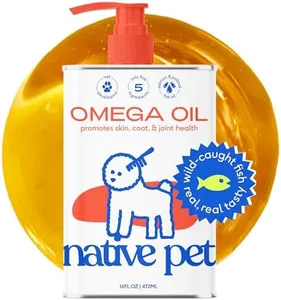 Native Pet Omega 3 Fish Oil for Dogs Supplement with Omega 3 EPA DHA, with Easy Serve Liquid Pump - Supports Itchy Skin & Mobility - Pollock & Salmon Oil for Dogs - Omega 3 Oil for Dogs - 16 oz