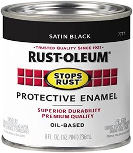 Rust-Oleum 7777730 Protective Enamel Paint, 8-Ounce, Satin Black