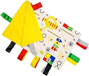 Baby Jack & Co 14x18” Wizard Lovey Tag Toys for Babies - Muggles - House Colors - Learn Wizardry - Soft & Safe - Learn Shapes & Colors - Ideal Baby Toy & Baby Gift - BPA Free w/ Stroller Clip