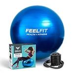 Vivo Technologies Exercise Gym Ball Pregnancy Ball, 65cm Anti-burst Birthing Ball for Pregnancy Maternity Labour & Yoga, Swiss Pilates Yoga Core Training for Home, Office,Quick Pump Included,Blue