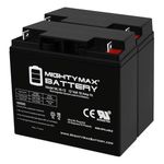 Mighty Max Battery ML18-12 - 12V 18AH Battery Replaces Pride Mobility Go-Go Elite Battery - 2 Pack