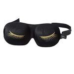 Bucky Ultralight Comfortable Contoured Travel and Sleep Eye Mask One Size, Gold Eyelash, 1 Count (Pack of 1), Ultralight Comfortable Contoured Travel and Sleep Eye Mask