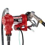 Fill-Rite FR1210G Fuel Transfer Pump, Telescoping Suction Pipe, 12-Feet Delivery Hose, Manual Release Nozzle-12V, 15 GPM