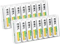 EBL 16 Pack AA 2800mAh Rechargeable