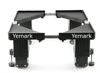 Yemark Heavy Duty Front/Specially Design for Fully Automatic Washing Machine Fridge Troley Stand (Fully Automatic) (Metal and Plastic)(Minimum size - 36cm x 36cm , Maximum size 76cm x 76cm)