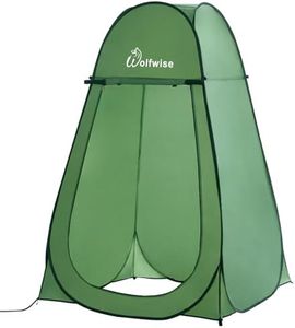 Wolfwise Pop Up Shower Tent, Portable Instant Changing Tent with Ventilation Window & Carry Bag, Privacy Bathroom Toilet for Beach, Camping & Outdoor, Width 47 ", Height 75 ", Green