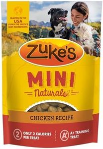 Zuke’s Mini Naturals Soft And Chewy Dog Treats For Training Pouch, Natural Treat Bites With Chicken Recipe - 6.0 OZ Bag