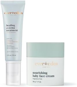 Evereden Healing Eczema Treatment, 1.7 fl oz & Nourishing Baby Face Cream 1.7 oz.| Fragrance Free Eczema Cream for Babies, Kids, and Adults | Non-Greasy Baby Moisturizing Cream | Clean Ingredients