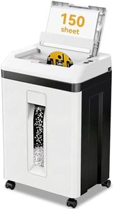 QUIETLEMON 150-Sheet Paper Shredder Heavy Duty, Micro Cut and CDs/Cards, P5 Ultra Security, 60 Min Non Stop Shredder for Home Office, 5.3 Gallon Bin with Wheels, <60 dB (OL289)