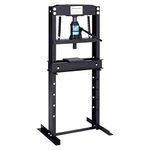 DKIEI 20 Ton Hydraulic Press, Hydraulic Floor Workshop Press, Height Adjustable, Up to 790mm Working Range, Heavy Duty Standing Press for Workshop Garage(Black)