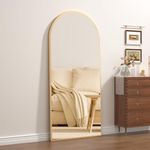 CASSILANDO Full Length Mirror 165cmX60cm, Floor Mirror,Standing Mirror, Against Wall for Bedroom,Dressing and Wall-Mounted Thin Frame Mirror, Gold