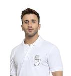 TTFPL FASHION STORE Dazeel Men's Rahul Gandhi Printed Polo T-Shirt, Black (Large)