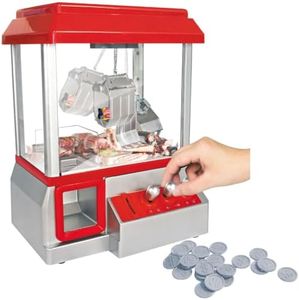 PowerTRC Mini Arcade Claw Machine Toy | Carnival Games Claw Electronic Claw Machine with Lights and Sound and Volume Control | Exciting Toy Grabber Mini Game for Kids and Adults