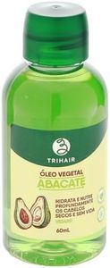 Trihair Óleo Capilar Abacate - Avocado Hair Oil for Deep Nourishment & Shine, Frizz Control, Vegan, Paraben-Free 60ml (2.02 Fl Oz)