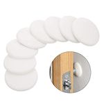 8 Pieces 1.57 Inch Silicone Door Knob Wall Protectors Door Handle Bumper Set Self Adhesive Door Knob Stopper Door Knob Wall Guard Stopper Rubber Stop, White