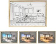 Light Up Painting, LED Paintings Light Up Wall Art 4D Painting Pictures Frames Canvas Dog Wall Decor Dimmable Night Lights for Home, Bedroom, Kitchen, Kids Art Frames, Unique Lamps, Gift Ideas