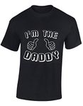 Crown Designs Im The Daddy Funny Cool for Men & Teenagers T-Shirts Tops - Black/Large