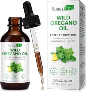 Organic Oil of Oregano Liquid Drops 60mL | Wild Mediterranean Oregano | Natural Carvacrol Content | Alcohol-Free, Vegan & Non-GMO | Easy-to-Use Herbal Extract