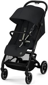 Cybex Gold Kinderwagen Beezy mit One-Pull Harness, Ab Geburt bis ca. 4 Jahre (max. 22 kg), Kompakt und ergonomisch, Magic Black (Schwarz mit schwarzem Rahmen)