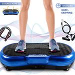 bigzzia Vibration Platform with Rope Skipping, Whole Body Workout Vibration Fitness Platform Massage Machine for Home Training and Shaping (Blue)