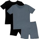 GUISBY Rayon Summer Short Sleeve Pajamas, Kids Cool Jammies Underwear 2-Packs 12-18 Months