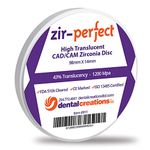 Dental Creations Zir-Perfect High Translucent Zirconia Disc - 98mm X 14mm - Offered in 9 Shades (C2)