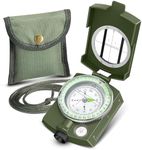 Survival Compass, Military Compass, Multifunctional Compass for Hiking, Outdoor Camping, Backpacking, Emergency Survival(Colour:Army Green）