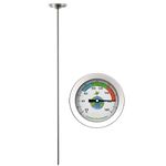 50cm Stainless Steel Compost Soil Thermometer Celsius Measuring Garden Yard 40-180℉ Dial Temperature, Easy-to-Read 2.1” Dial Display, Soil Temperature Thermometer for Ground, Compost, Garden Soil