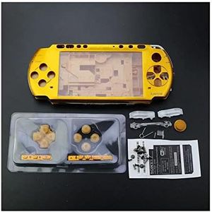 Gametown New Replacement PSP 3000 Full Housing Shell Cover with Buttons Screws Set - Gold