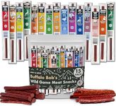 Buffalo Bob's Wild Game Meat Snacks (1oz Stick, 15 Pack) Exotic Variety Assortment Sampler, Gift for Men/Dad, Stocking Stuffer, Adventure Enthusiast