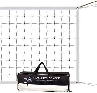 Sport Volleyballnetz Volleyball Ersatznetz Standardgröße (9,5m x 1m) mit Stahlkabel, Verstärkten Seitenbändern für Beach Garden Yard Pool Indoor Outdoor Spiel (nur Netz)