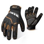 Mechanic Work Gloves for Men,Mechanic Gloves with Touchscreen,Anti Impact Heavy Duty Gloves,Antivibration Work Gloves,Work Gloves for Auto Industry, Motorcycling, Utility Workers, Regular Construction